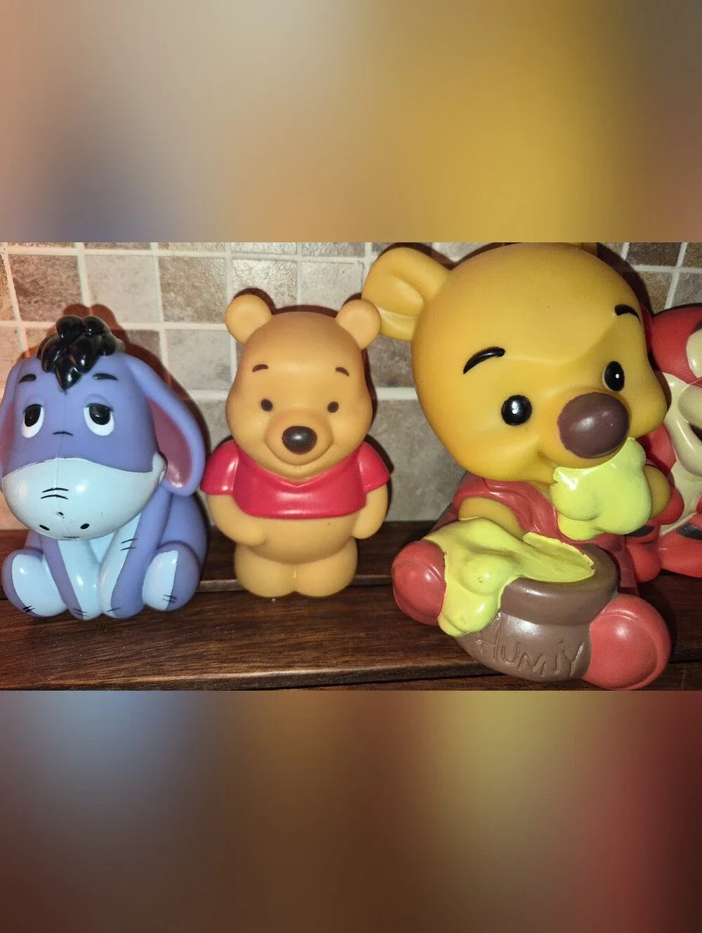 6 Vintage Disney Winnie-the-Pooh and friends vinyl/rubber figures